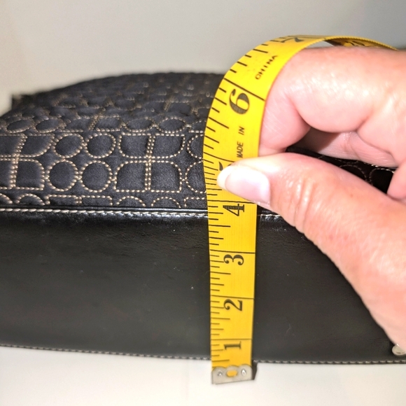 Kate Spade Black Signature Noel Logo Purse Pink Suede Interior‎ - Picture 9 of 14